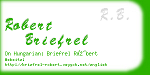 robert briefrel business card